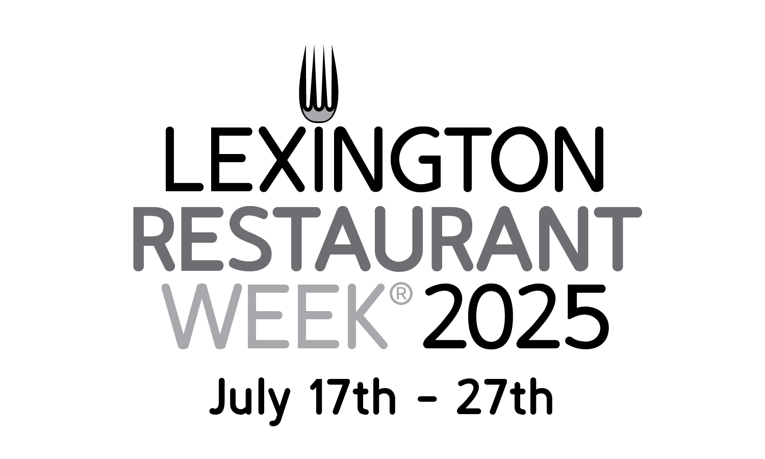 Lexington Restaurant Week 2025 Black and White Logo