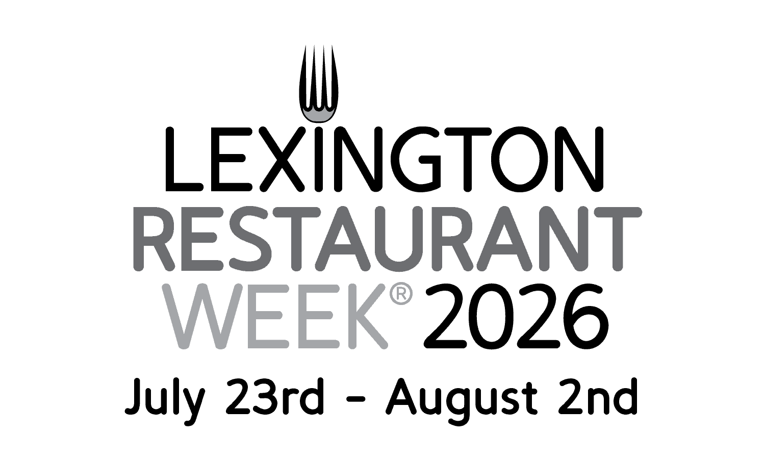 Lexington Restaurant Week 2026 Black and White Logo